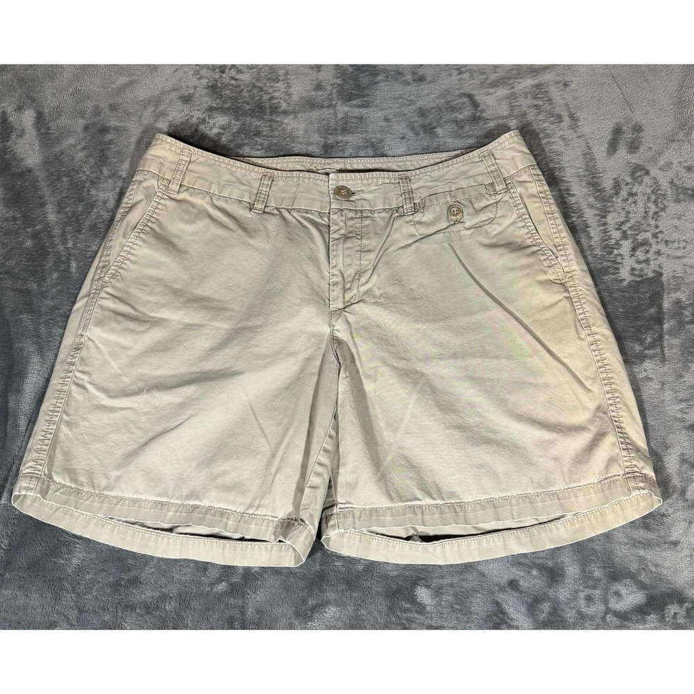 Dockers Shorts Womens 10 Beige Chino Twill Zip Fly Casual 100% Cotton Hiking